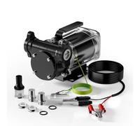 Wiltec Pompe de transfert essence et diesel – pompe 180 W – débit 57 l/min – refoulement max. 12 m, aspiration max. 2 m – Transvasement vide fût