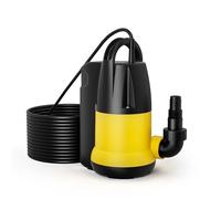 Wiltec Pompe électrique pour eaux sales - Submersible - 400 W / 7000 l/h - Refoulement max. 7,5 m - avec Flotteur - Particules jusqu’à Ø 5 mm - Arrosage Irrigation Jardinage Relevage Puisard Drainage