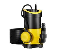 Wiltec Pompe électrique pour eaux sales - Submersible - 400 W / 7000 l/h - Refoulement max. 7,5 m - avec Flotteur - Particules jusqu’à Ø 5 mm - Arrosage Irrigation Jardinage Relevage Puisard Drainage