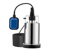 Wiltec Pompe électrique pour eaux sales - Submersible - 400 W / 7500 l/h - Refoulement max. 6,5 m - avec Flotteur - Pompe-cave pour Arrosage Irrigation Jardinage Évacuation Drainage