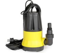 Wiltec Pompe immergée avec capteur de niveau d’eau – 400 W, 8500 l/h – Refoulement max. 5 m, profondeur max. 5 m – Thermorégulateur – Pompe submersible Eau sale