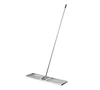 Wiltec Raclette de gazon taille L – 750 x 350 x 2000 mm – en Acier inox – avec Manche 2 m – Grattoir de jardin Râteau niveleur pour Sabler et Niveler