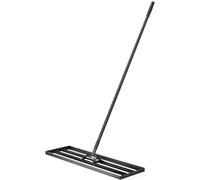 Wiltec Râteau de nivellement 760 x 254 x 2050 mm Vert 3,6 kg Acier Fin Raclette de Gazon Niveleur avec Manche 2 m Extensible Racloir Polyvalent Jardin Aménagement extérieur Golf