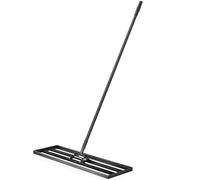 Wiltec Râteau de nivellement 914 x 254 x 2050 mm Noir 3,8 kg Acier Fin Raclette de Gazon Niveleur avec Manche 2 m Extensible Racloir Polyvalent Jardin Aménagement extérieur Golf