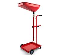 WilTec Récupérateur d’Huile Rouge Taille 480 x 600 x 1750 mm Pivotant à 360° Vidange Mobile Chariot Récupération d’Huile usées Récupération Huiles Nettoyage Accessoires Atelier Garage Automobile