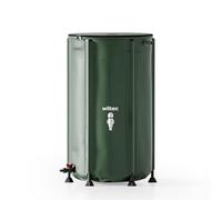 Wiltec Récupérateur Eau de Pluie Pliable 250 litres, citerne Souple en PVC avec Fermeture éclair, Robinet et Couvercle, réservoir Irrigation Jardin