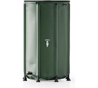 Wiltec Récupérateur eau de pluie pliable 500 litres, citerne souple en PVC avec fermeture éclair, robinet et couvercle, réservoir irrigation jardin