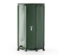 Wiltec Récupérateur Eau de Pluie Pliable 500 litres, citerne Souple en PVC avec Fermeture éclair, Robinet et Couvercle, réservoir Irrigation Jardin