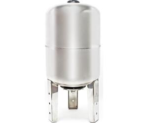 Wiltec Réservoir pression à vessie – 50 Litres – 1230 x 330 x 330 mm – en Acier inoxydable – Version verticale – Surpresseur pour la surpression eau domestique – Réservoir Cuve suppresseur pour pompe