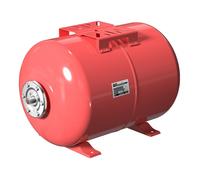 Wiltec Réservoir pression à vessie – 50 Litres – 510 x 370 mm – en Acier – Version horizontale – Surpresseur pour la surpression eau domestique – Réservoir Cuve suppresseur pour pompe