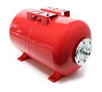 Wiltec Réservoir pression à vessie - 50 Litres - 510 x 370 mm - en Acier - Version horizontale - Surpresseur pour la surpression eau domestique - Réservoir Cuve suppresseur pour pompe