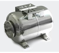 Wiltec Réservoir pression à vessie - 50 Litres - 550 x 360 x 375 mm - en Acier inoxydable - Version horizontale - Surpresseur pour la surpression eau domestique - Réservoir Cuve suppresseur pour pompe