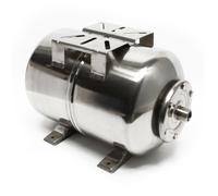 Wiltec Réservoir pression à vessie - 50 Litres - 550 x 360 x 375 mm - en Acier inoxydable - Version horizontale - Surpresseur pour l