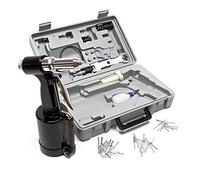 Wiltec Riveteuse pneumatique - 285 x 100 x 165 mm - pour Rivets aveugles 2,4-4,8 mm - avec Embouts et Coffret - Kit pince à rivets à air comprimé, Machine à rivets
