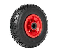 Wiltec Roue complète 3.00-4 pour Diable - 255 x 255 x 85 mm - Avec Chambre à air et Jante - Valve coudée TR87 - capacité de charge max. 90 kg - pour Roue Brouette Chariot