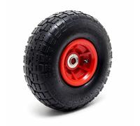 Wiltec Roue complète 4.10/3.50-4 pour Diable - 250 x 85 mm - Avec Chambre à air et Jante - Valve droite - capacité de charge max. 136 kg - pour Roue Brouette Chariot