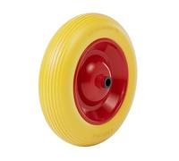 Wiltec Roue complète increvable 3.50-8 pour Diable - 365 x 82 mm - en PU/Polyuréthane - profil rainuré - Capacité de charge max. 130 kg - pour Brouette Chariot