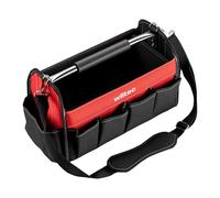 Wiltec Sac à outils 14 poches - 40 x 19 x 25 cm - pliant - 600D - avec Bandoulière réglable, Poignée, Poches intérieures et extérieures - Sacoche à outils multi-poches pour outillage