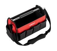 Wiltec Sac à outils 14 poches - 40 x 19 x 25 cm - pliant - 600D - avec Bandoulière réglable, Poignée, Poches intérieures et extérieu