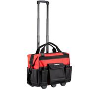 Wiltec Sac à outils à roulette, 46 x 25 x 37 cm – Capacité de 40 kg – Sacoche porte-outils à poignées et 19 poches – Pour Jardinage, chantier, électriciens, plombiers, etc.