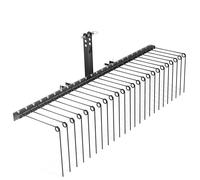 Wiltec Scarificateur Autoporté 1830 x 760 x 480 mm 24 Dents Noir 70" Largeur 150 cm Démousseur Tracteur Tondeuse Quad Peigne Déchaumeuse Gazon Aération Sol Jardin Râteau Entretien Espace vert