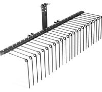 Wiltec Scarificateur Autoporté 1830 x 760 x 480 mm 24 Dents Noir 70" Largeur 150 cm Démousseur Tracteur Tondeuse Quad Peigne Déchaumeuse Gazon Aération Sol Jardin Râteau Entretien Espace vert
