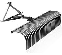 Wiltec Scarificateur Autoporté noir – 1520 x 480 x 810 mm – 32 Dents – Démousseur pour tracteur tondeuse quad – Peigne déchaumeuse gazon – rotation 360°