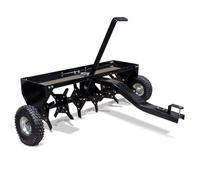 Wiltec Scarificateur tracté – 1340 x 1000 x 370 mm – Largeur de travail 90 cm – Profondeur de travail 7,6 cm – pour Tracteur-tondeuse autoportée ATV – Démousseur Émousseur Aérateur de gazon