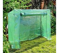 Wiltec Serre de Jardin - 200 x 77 x 169 cm - en PE - avec Film grillagé, Entrée, Aération, Porte déroulante - Abri de Plantes pour tomates, Culture maraîchère