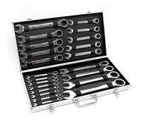 Set Cles à cliquet 22 pièces 6-32 mm e serrage ourche Clé plate Outil Coffret pratique