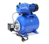 Wiltec Station d'eau domestique avec Pressostat, Manomètre et Réservoir - 435 x 265 x 465 mm - 600 W / 2800 l/h - Refoulement 32 m -