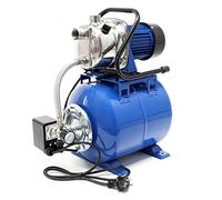 Wiltec Station Eau domestique Pressostat & Réservoir à vessie en Fer 1200 W 3400l/h Réservoir à membrane 19 L Pompe à eau industrielle submersible Eau Puie Jardin