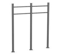 Wiltec Support pour 2 boîtes aux lettres, 1000 x 90 x 1200 mm, anthracite, poteau mailbox, piquet pour boîte à lettres sur pied