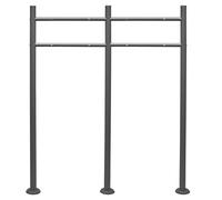 Wiltec Support pour 2 boîtes aux Lettres, 1000 x 90 x 1200 mm, Anthracite, Poteau Mailbox, Piquet pour boîte à Lettres sur Pied