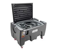 Wiltec Système de caddy ravitailleur mobile 150 l avec pompe 12 V, réservoir de carburant pour diesel et essence