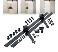 Wiltec Système pour porte coulissante – 145 x 78 x 969 mm – avec Rail de 183 cm – pour portes jusqu’à 90 kg max. – Galandage