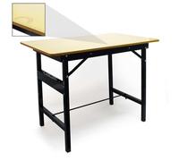 Wiltec Table de travail pliable – Capacité de charge 150 kg max. – Acier et MDF – Surface de travail 100 x 60 cm avec Règle linéaire et Rapporteur – Établi pliant