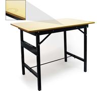Wiltec Table de travail pliable – Capacité de charge 150 kg max. – Acier et MDF – Surface de travail 100 x 60 cm avec Règle linéaire et Rapporteur – Établi pliant