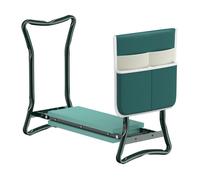 Wiltec Tabouret de jardinier 2 en 1 - 600 x 280 x 490 mm - Capacité 150 kg - en Fer et EVA - Agenouilloir de jardinage Pliable avec