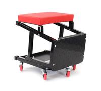 Wiltec Tabouret escabeau mécanicien mobile sur roulettes 160kg Échelle Atelier