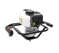 Wiltec Tarière thermique à essence - 530 x 370 x 320 mm - Moteur 2 temps 1,4 kW 1,9 CV - Cylindrée 52 cm³ - Perceuse de sol Trépan pour Clôture Sylviculture Jardinage Aménagement