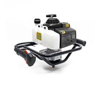 Wiltec Tarière thermique à essence – Moteur 2 temps 2,2 kW 3 CV – Cylindrée 63 cm³ – Perceuse de sol Trépan pour Clôture Sylviculture Jardinage Aménagement