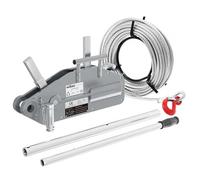 Wiltec Treuil à câble - Charge max. 1600 kg - Longueur 20 m / Ø 11 mm - avec Goupille de sécurité et Crochet - Palan Cabestan pour Levage Traction dans Jardinage Sylviculture Bateau