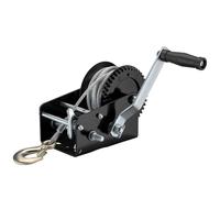 Wiltec Treuil à câble manuel de halage - en Acier galvanisé - Charge max. 1500 kg - câble 10 m - Rapport de transmision 4,1:1 9,8:1 - avec Manivelle - pour Bateau Auto