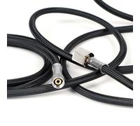 Wiltec Tuyau avec gaine textile Aérographe Airbrush - 9,51 mm (1/8") & 12,91 mm (1/4") Femelle - Longueur de 3 m - Flexible pneumatique pression pour air comprimé
