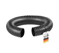 Wiltec Tuyau d'aspiration noir - 0,5 m/Ø 25 mm (1") / 180 g/m - avec Spirale de renforcement - Tube souple sans pression en PVC - pour Arrosage Irrigation Jardinage Évacuation Refoulement