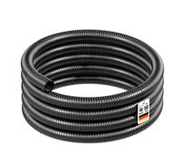 Wiltec Tuyau d'aspiration noir – 10 m / Ø 50 mm (2") / 435 g/m – avec Spirale de renforcement – Tube souple sans pression en PVC – pour Arrosage Irrigation Jardinage Évacuation Refoulement