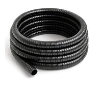 Wiltec Tuyau d'aspiration noir - 25 m/Ø 20 mm (3/4") / 110 g/m - avec Spirale de renforcement - Tube souple sans pression en PVC - pour Arrosage Irrigation Jardinage Évacuation Refoulement