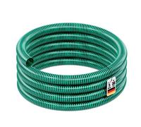 Wiltec Tuyau d'aspiration vert - 5 m / Ø 38 mm (1 1/2"") / 350 g/m - avec Spirale de renforcement - Tube à pression souple en PVC - p