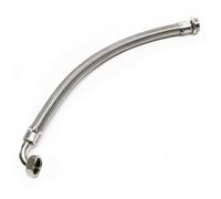 Wiltec Tuyau d'eau en acier flexible 0,5 m DN25 33,7 mm, tuyau blindé pour pompe, installations d'alimentation en eau domestiques et